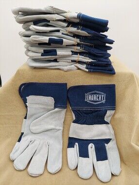 NEW Medium 7 Pairs Ironcat Leather Work gloves